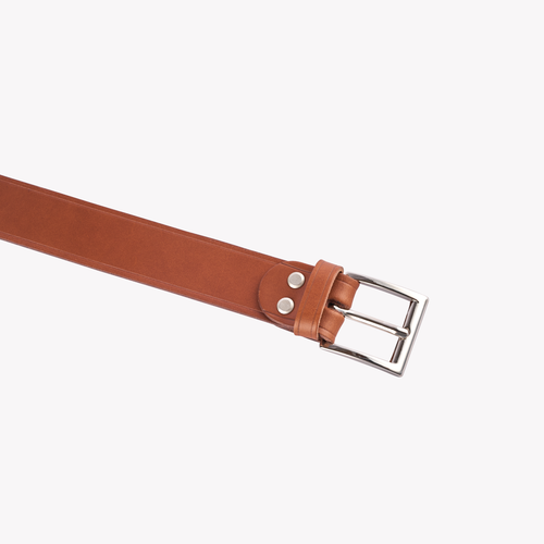 Men's Brown French Leather Belt - Atelier Tuffery