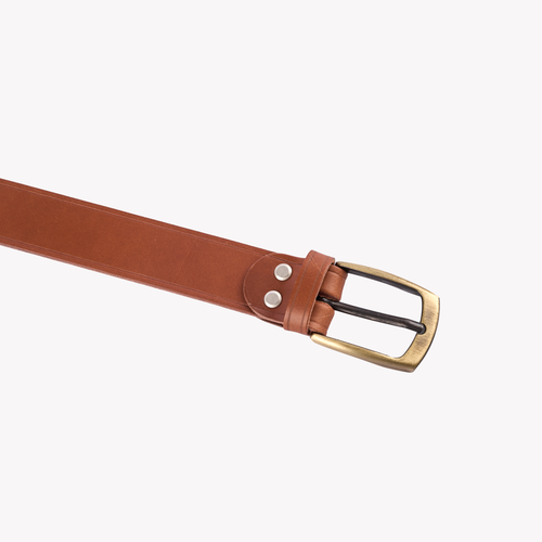 Men's Brown French Leather Belt - Atelier Tuffery