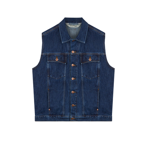 Blouson  sans manches en jean Brut - Atelier Tuffery