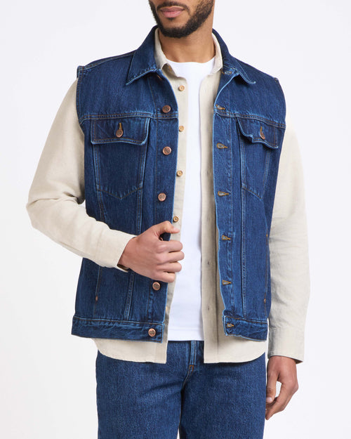 Blouson  sans manches en jean Brut - Atelier Tuffery