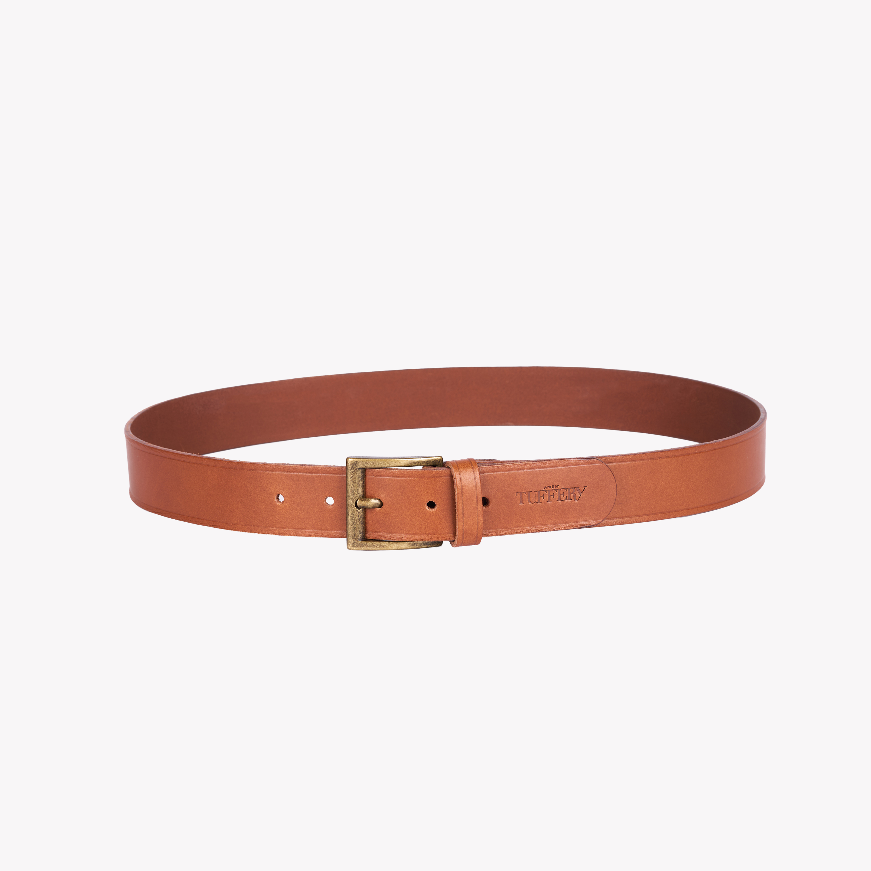Men's Brown French Leather Belt | Atelier Tuffery