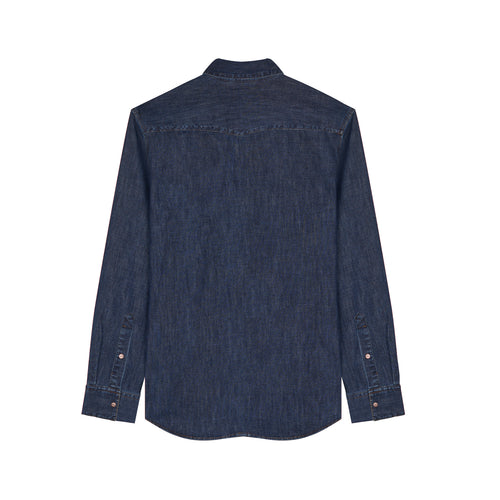 メンズ デニムシャツ インディゴブルー - Cévennes - Atelier Tuffery