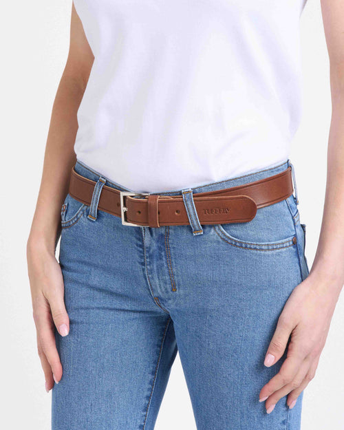 Men's Brown French Leather Belt - Atelier Tuffery