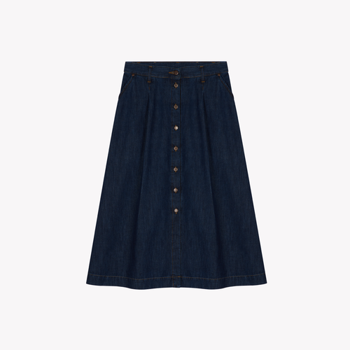 Jupe Midi en jean Stonewashed - Louise - Atelier Tuffery
