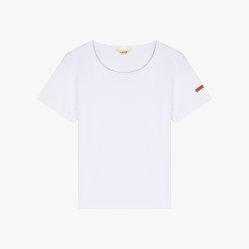 Women’s white crew-neck T-shirt - Atelier Tuffery