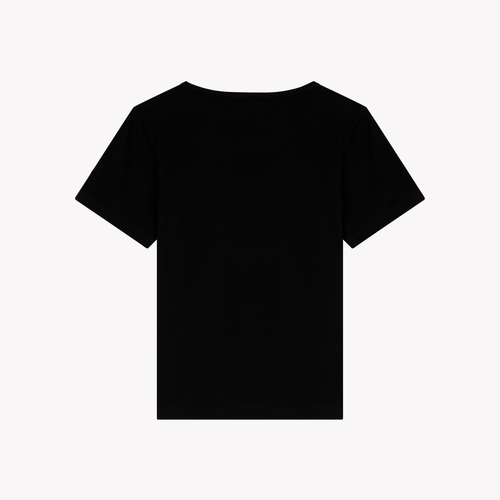 Women’s black crew-neck T-shirt - Atelier Tuffery