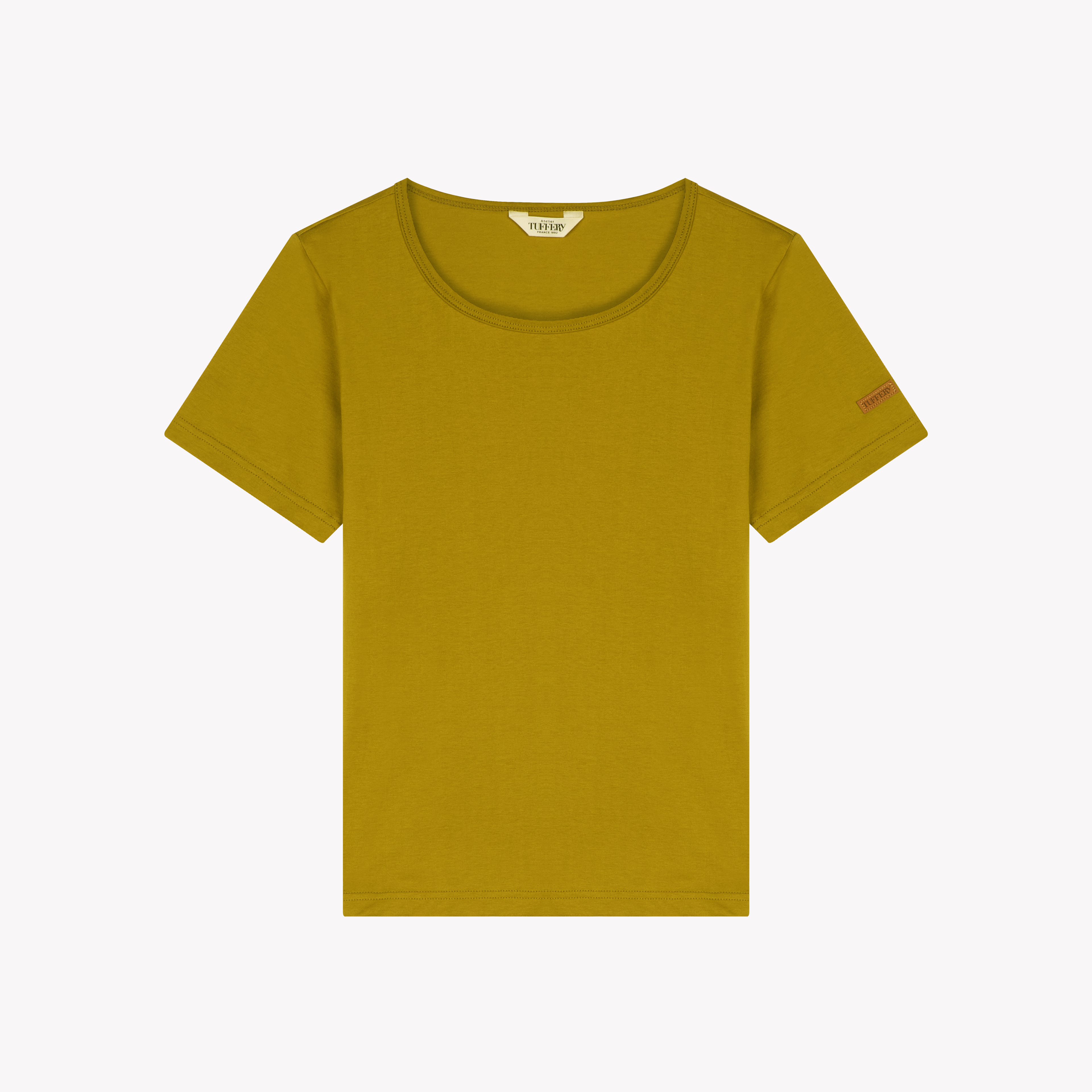 Women’s olive organic cotton T-shirt | Atelier Tuffery