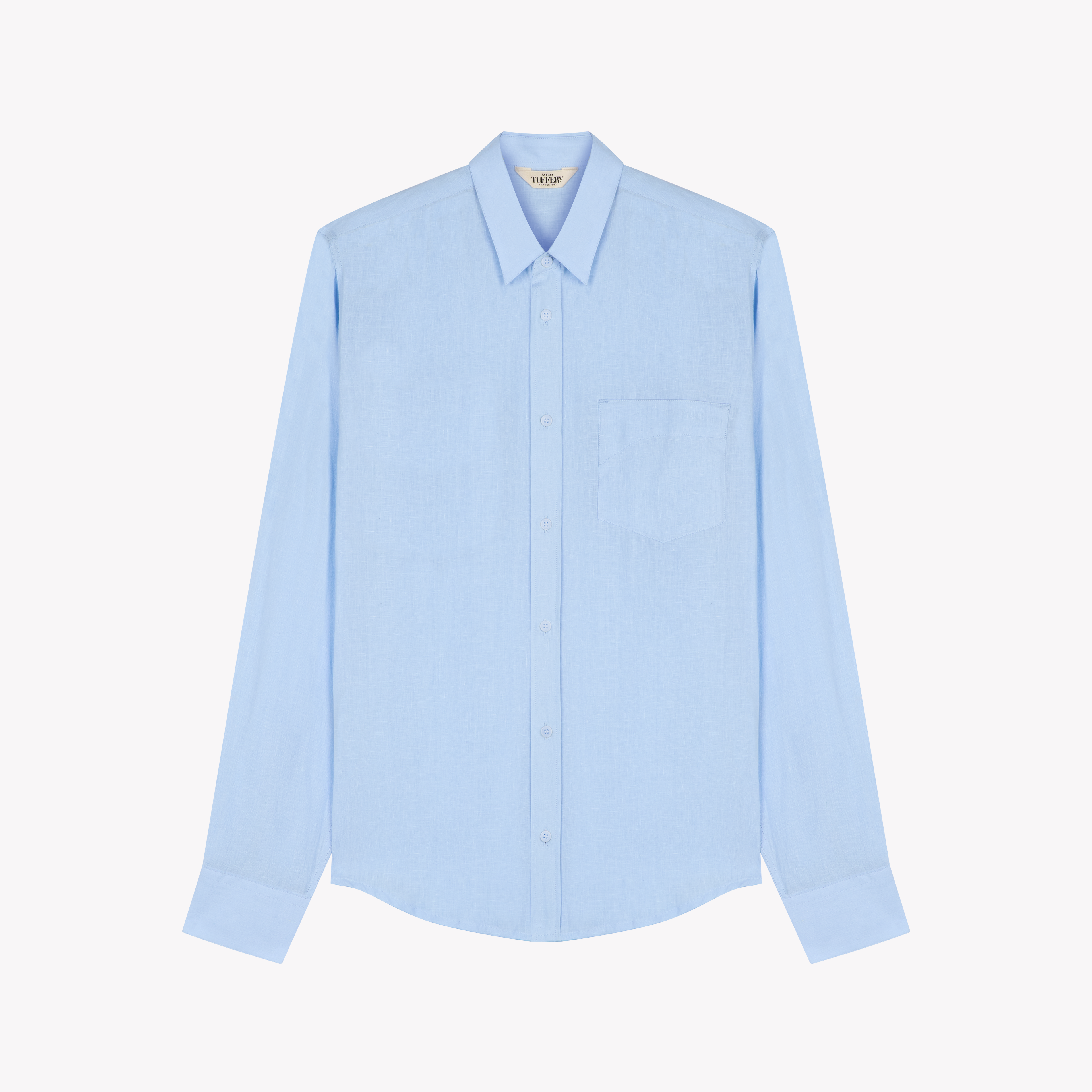Chemise Homme droite lin Clair en Lin Français - Aubrac | Atelier Tuffery