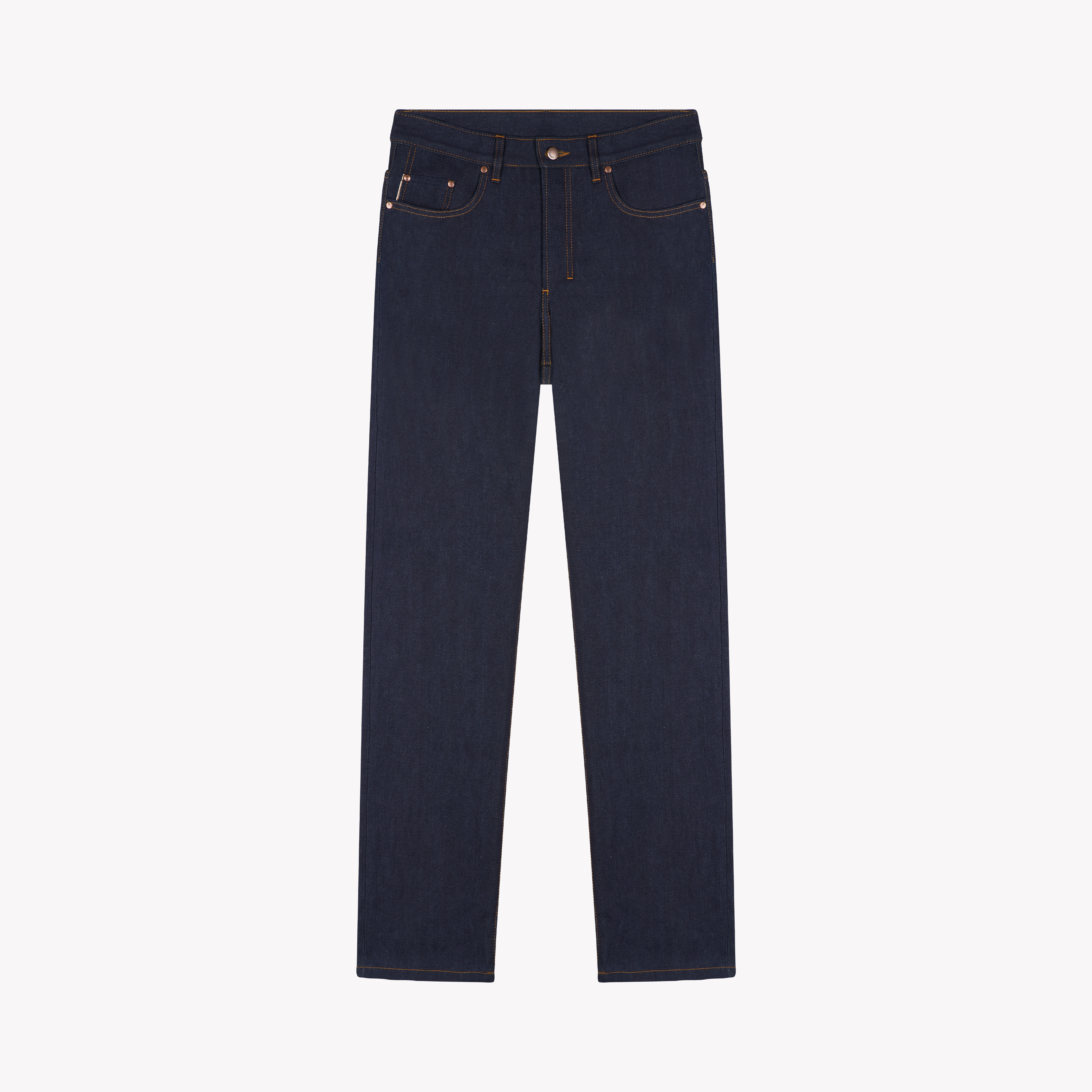 Jean homme droit taille haute Selvedge - Célestin | Atelier Tuffery
