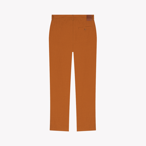 Pantalon à plis Homme ample Rouille en Lin - Gustave - Atelier Tuffery