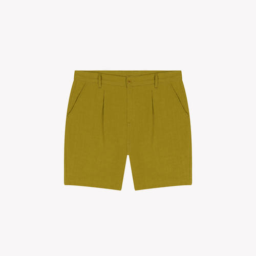 Short Homme ajusté Olive en Lin - Jules - Atelier Tuffery