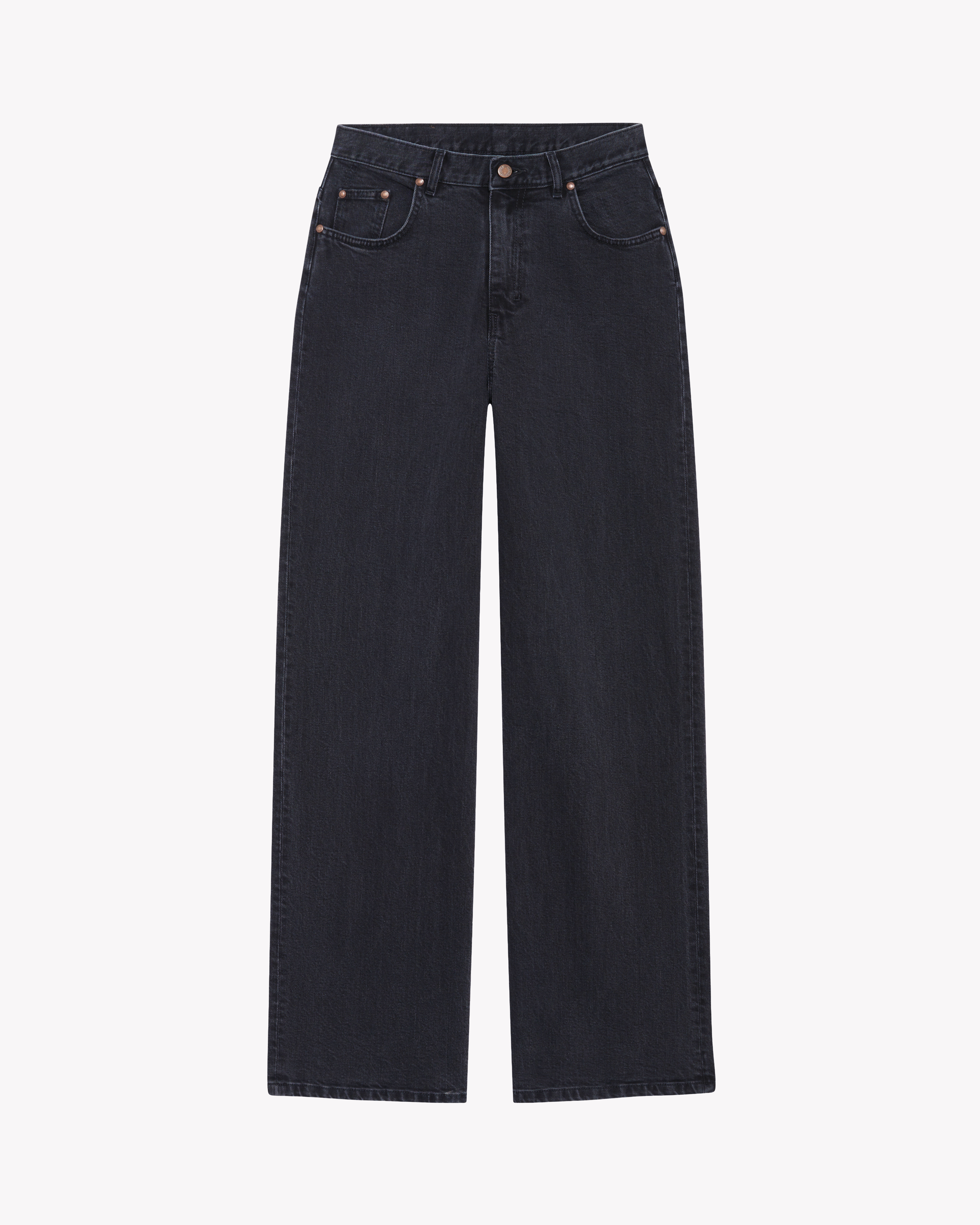 Jean Femme large noir délavé - Désiré | Atelier Tuffery