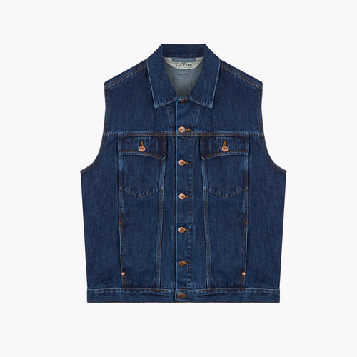 Blouson  sans manches en jean Brut - Atelier Tuffery