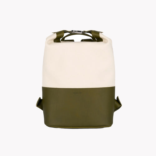 Ecru Leather & French Wool Backpack - Atelier Tuffery