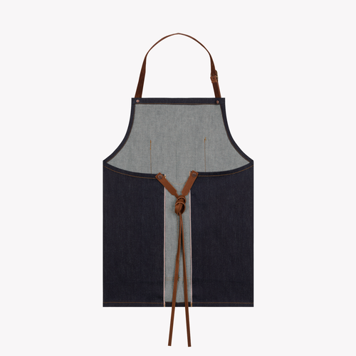 Short raw denim apron - Atelier Tuffery