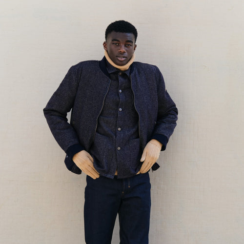 Bombers homme oversize en laine française - Gévaudan - Atelier Tuffery