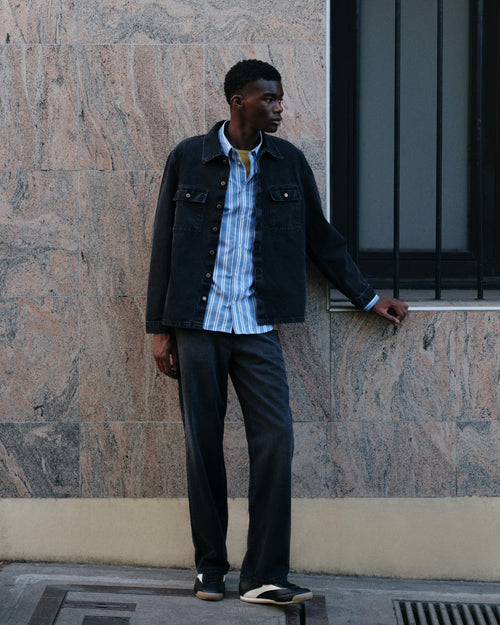 Jean homme baggy Noir Délavé - Gaspard - Atelier Tuffery