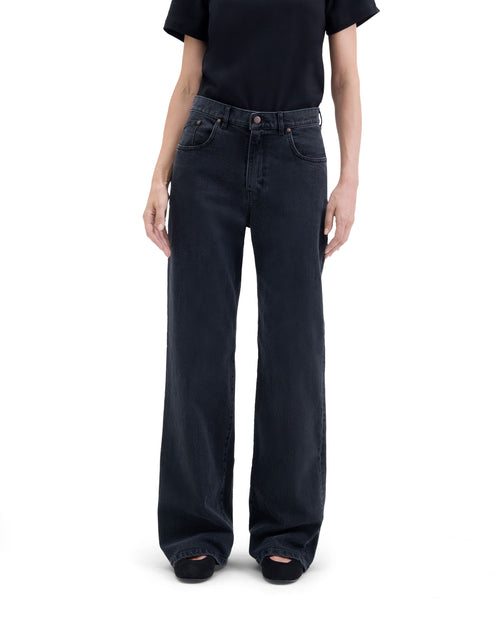 Jean Femme large noir délavé - Désiré - Atelier Tuffery