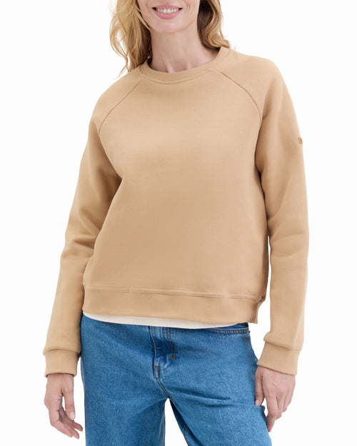 Sweat Femme col rond café - Atelier Tuffery