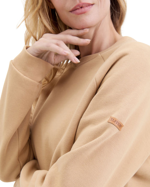 Sweat Femme col rond café - Atelier Tuffery