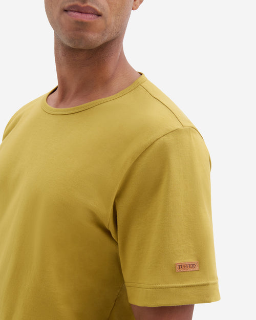 Men’s 100% organic cotton olive T-shirt - Atelier Tuffery