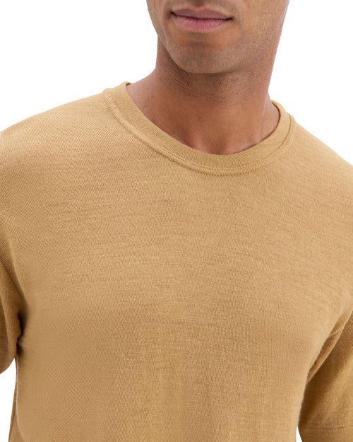 T-shirt Homme laine française café - Atelier Tuffery
