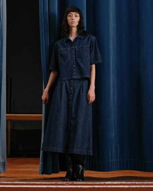 Jupe Midi en jean Stonewashed - Louise - Atelier Tuffery
