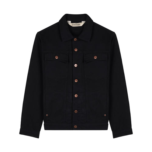 Mixed black denim jacket - Atelier Tuffery