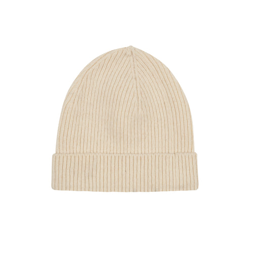 Bonnet Écru en Laine Côtelé - Atelier Tuffery