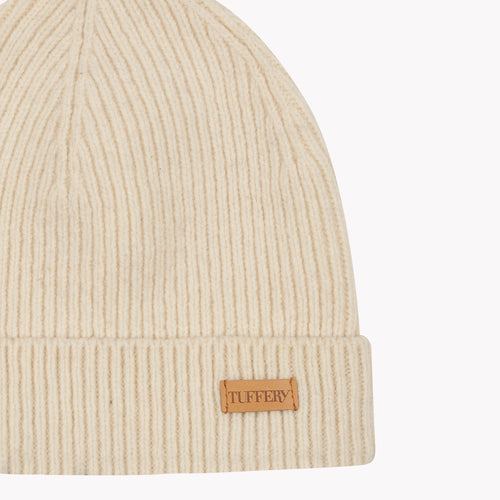 Ribbed French Wool Beanie – Ecru - Atelier Tuffery