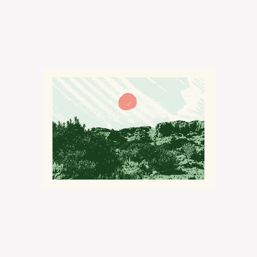 Carte postale : Les Garrigues - Carnet d'Été - Atelier Tuffery