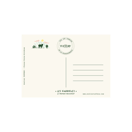 Carte postale : Les Garrigues - Carnet d'Été - Atelier Tuffery