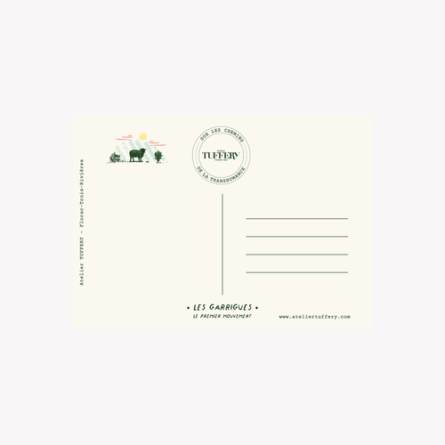 Carte postale : Les Garrigues - Carnet d'Été - Atelier Tuffery