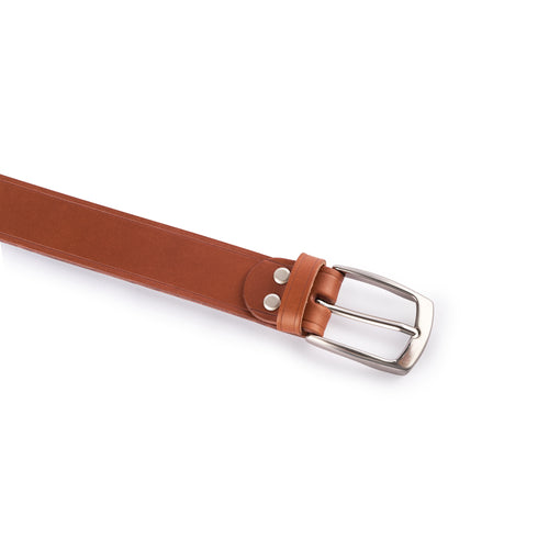 Men's Brown French Leather Belt - Atelier Tuffery