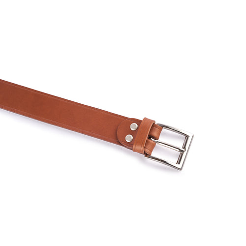 Men's Brown French Leather Belt - Atelier Tuffery