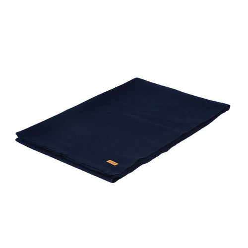 Écharpe en laine française – Marine - Atelier Tuffery