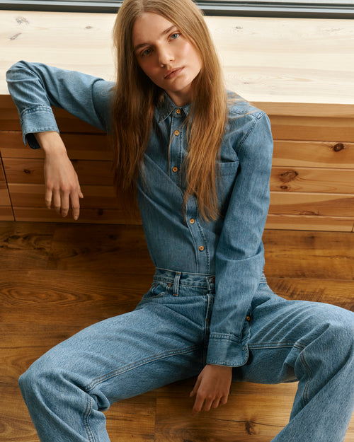 Chemise droite clair - Aubrac empruntée à l’homme - Atelier Tuffery