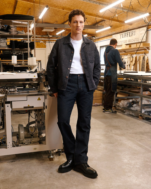 Raw men's fitted straight jeans - Atelier Tuffery