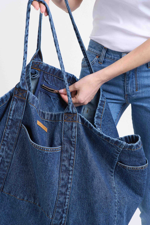 Sac de transport XL en jean - Atelier Tuffery