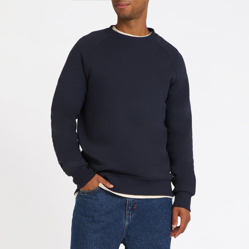 Unisex Sweatshirt 100% Organic Cotton Navy - Atelier Tuffery