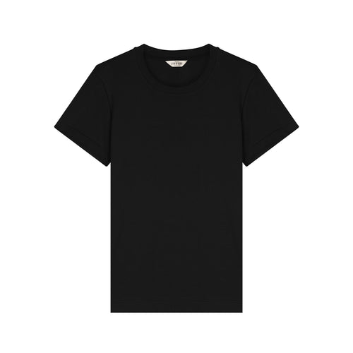 Women's T-shirt 100% Organic Cotton Black - Atelier Tuffery