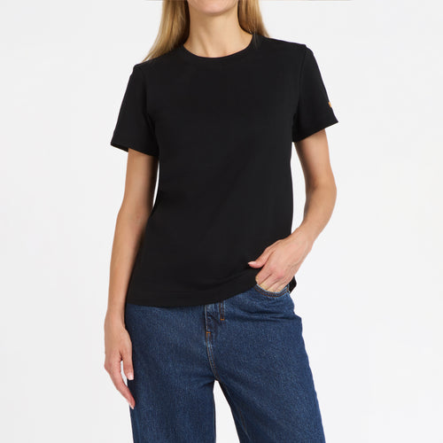 Women's T-shirt 100% Organic Cotton Black - Atelier Tuffery
