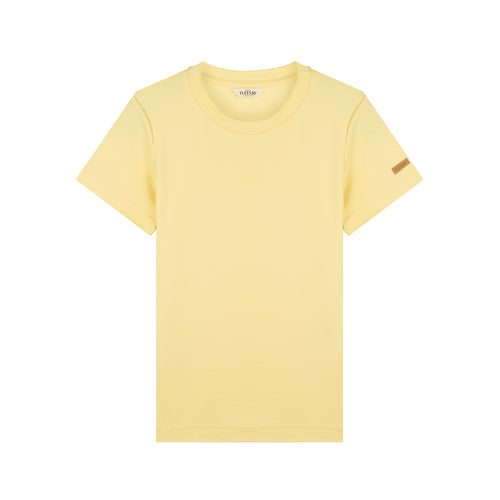 T-shirt femme 100% Coton Bio Jaune Clair - Atelier Tuffery