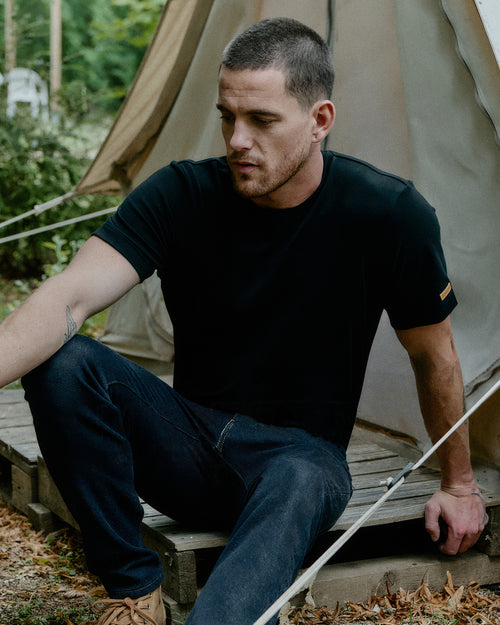 T-shirt Homme 100% Coton Bio Noir - Atelier Tuffery