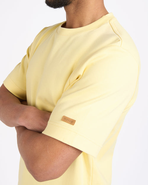 Men's T-Shirt 100% Organic Cotton Light Yellow - Atelier Tuffery