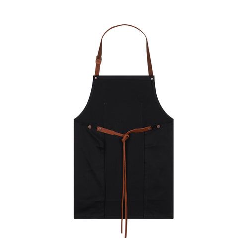 Tablier court en jean Noir - Atelier Tuffery