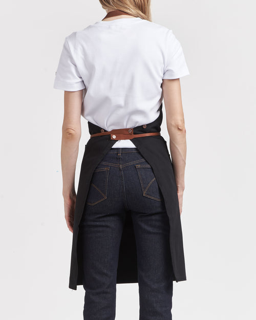 Tablier long en jean Noir - Atelier Tuffery