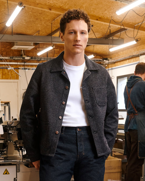 French Wool unisex denim jacket - Atelier Tuffery