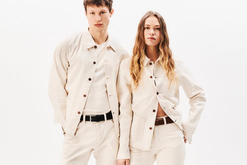 ジェンダーレスデニムジャケット エクリュ - Méjean - Atelier Tuffery