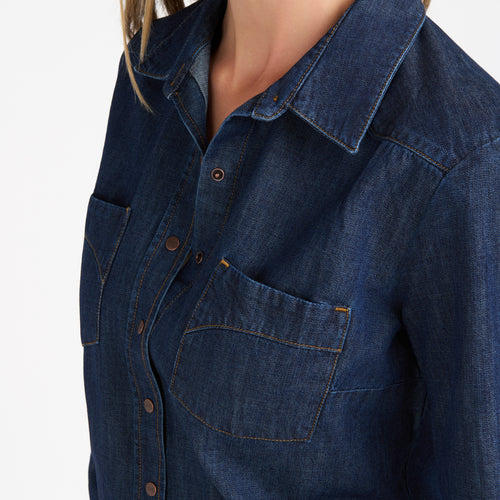 Chemise femme en jean Brut - Cévennes - Atelier Tuffery